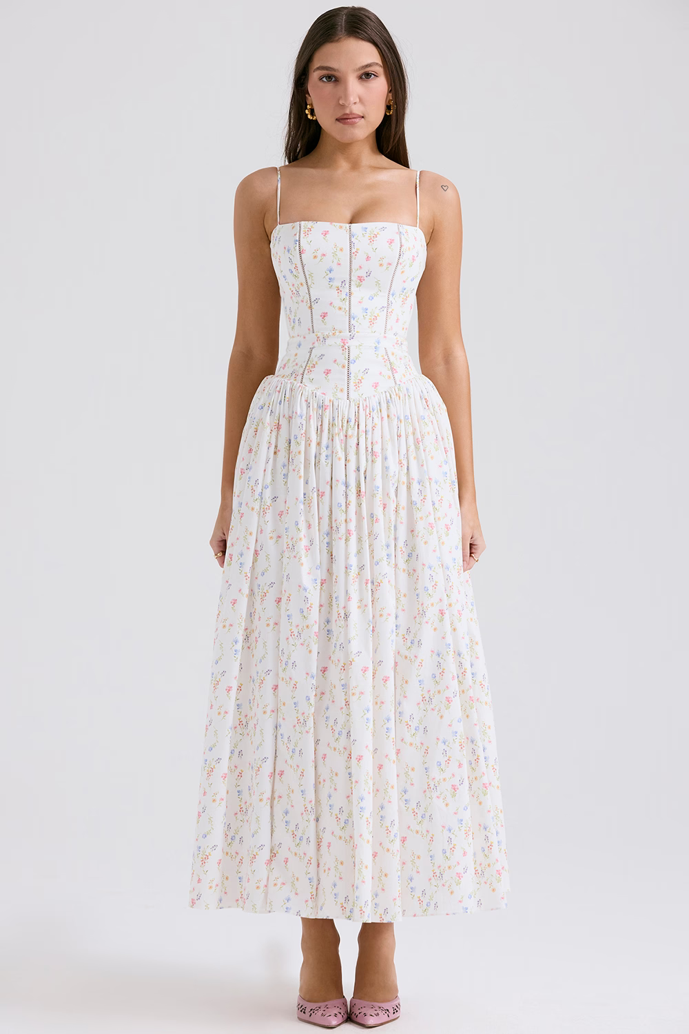 ROSA | Vestido midi corsé floral