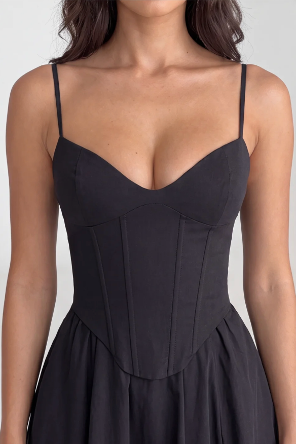 SARA | Vestido midi corsé