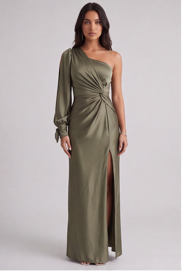 ADRIANA | Vestido maxi hombro único