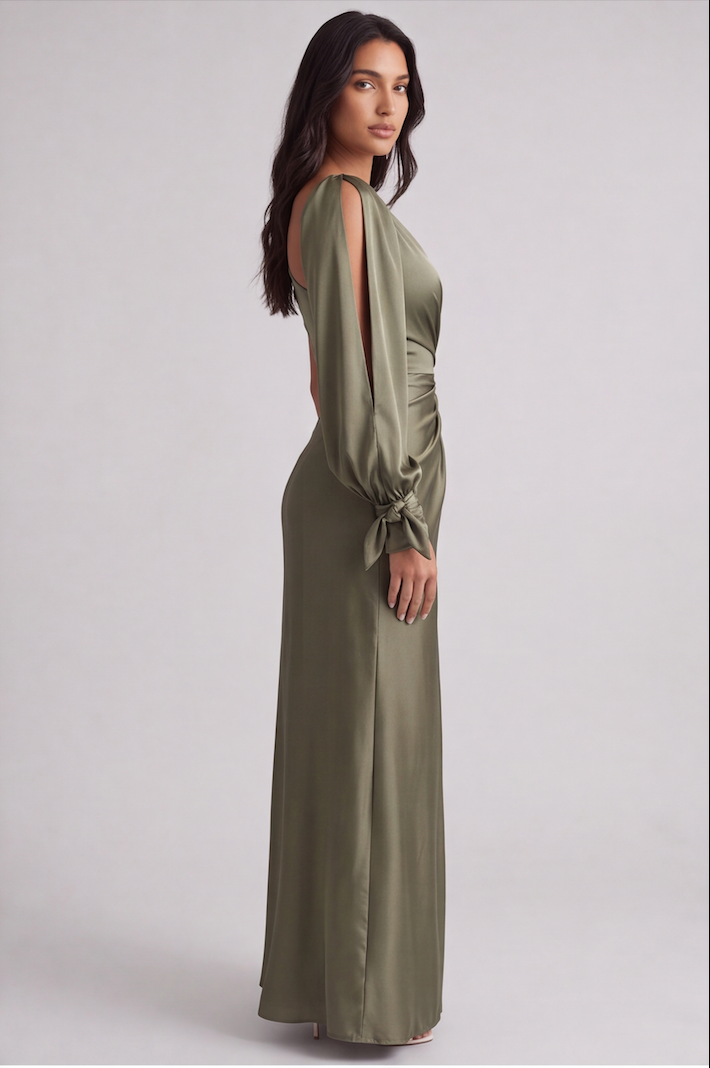ADRIANA | Vestido maxi hombro único