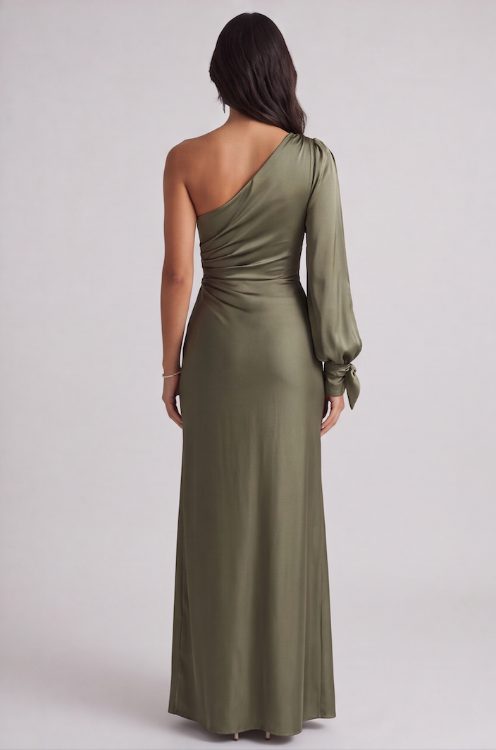 ADRIANA | Vestido maxi hombro único