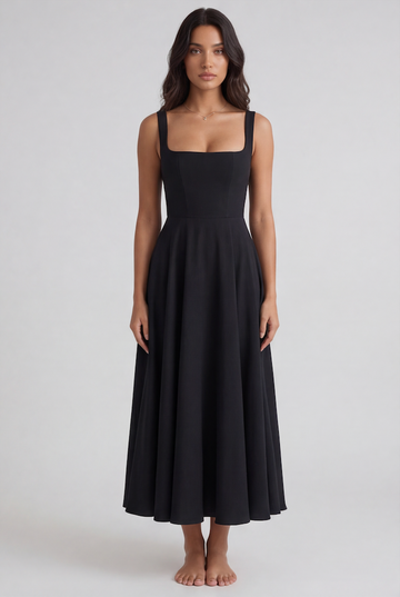 MARTINA | Vestido negro elegante