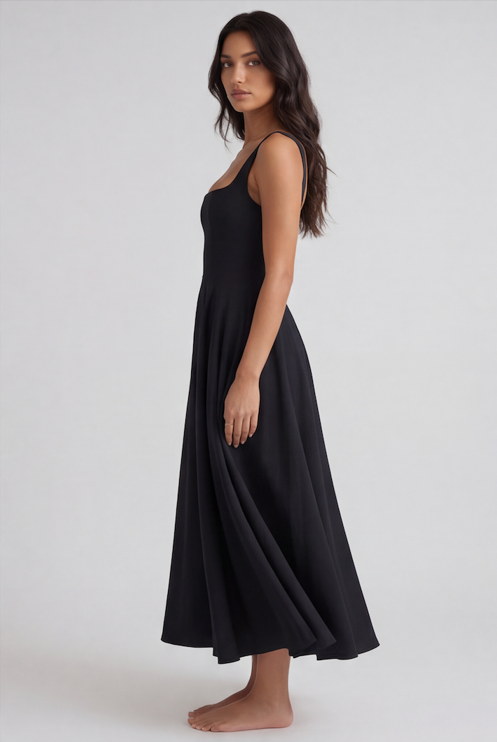 MARTINA | Vestido negro elegante