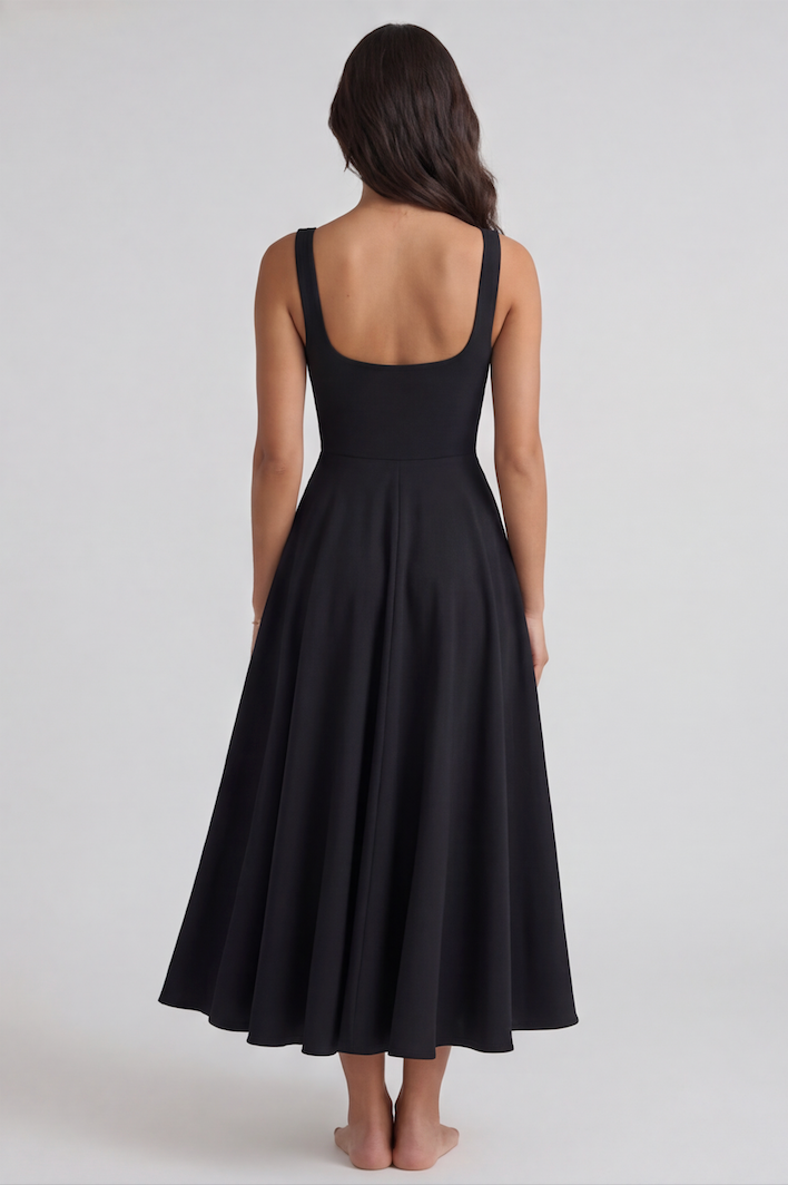 MARTINA | Vestido negro elegante