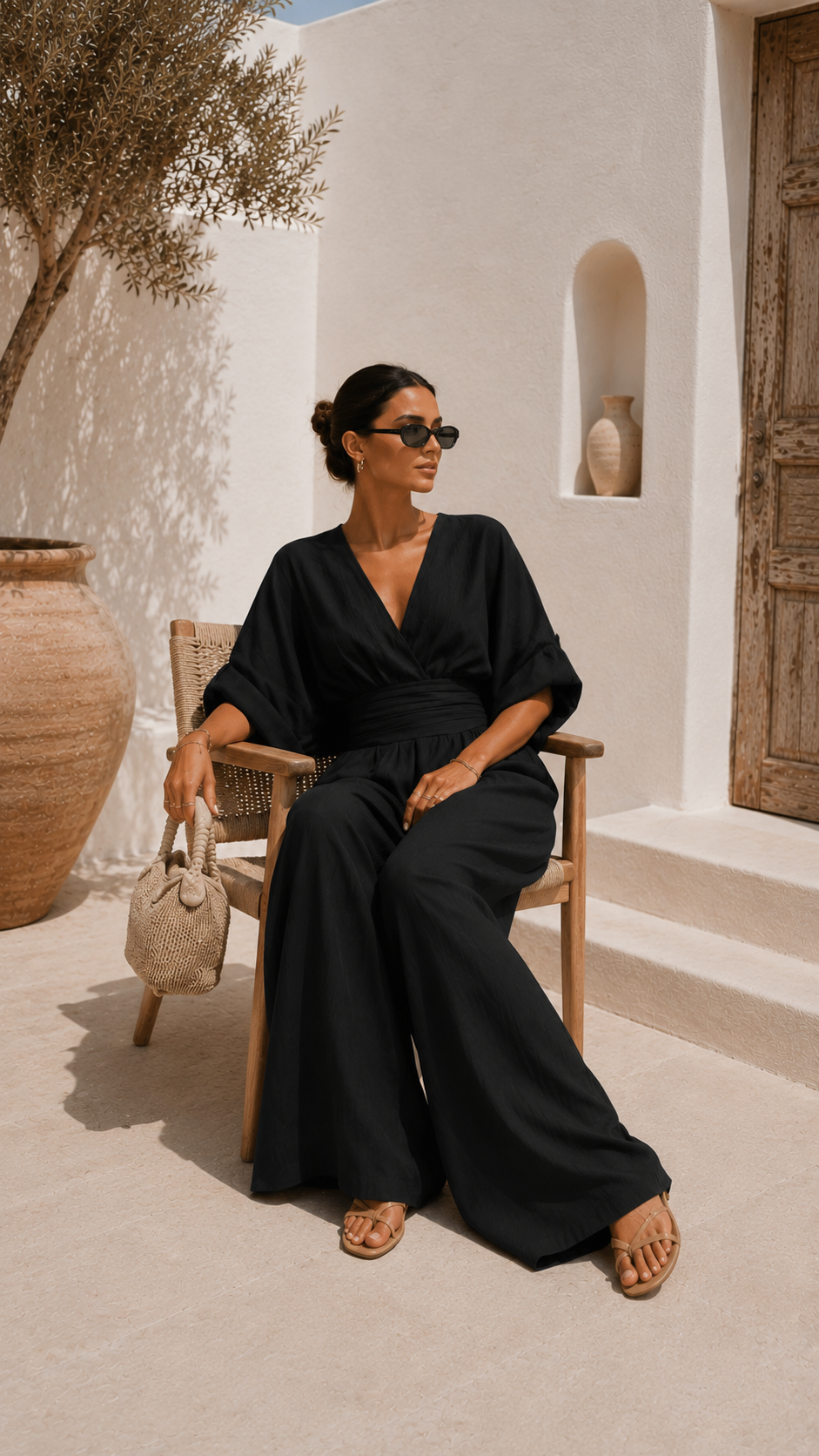Mono Chiffon con Escote en V