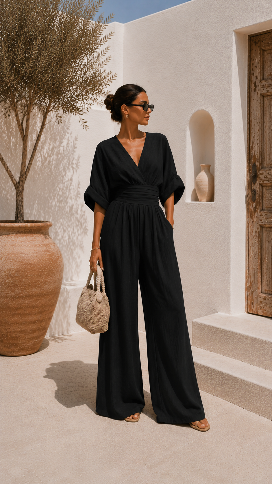 Mono Chiffon con Escote en V