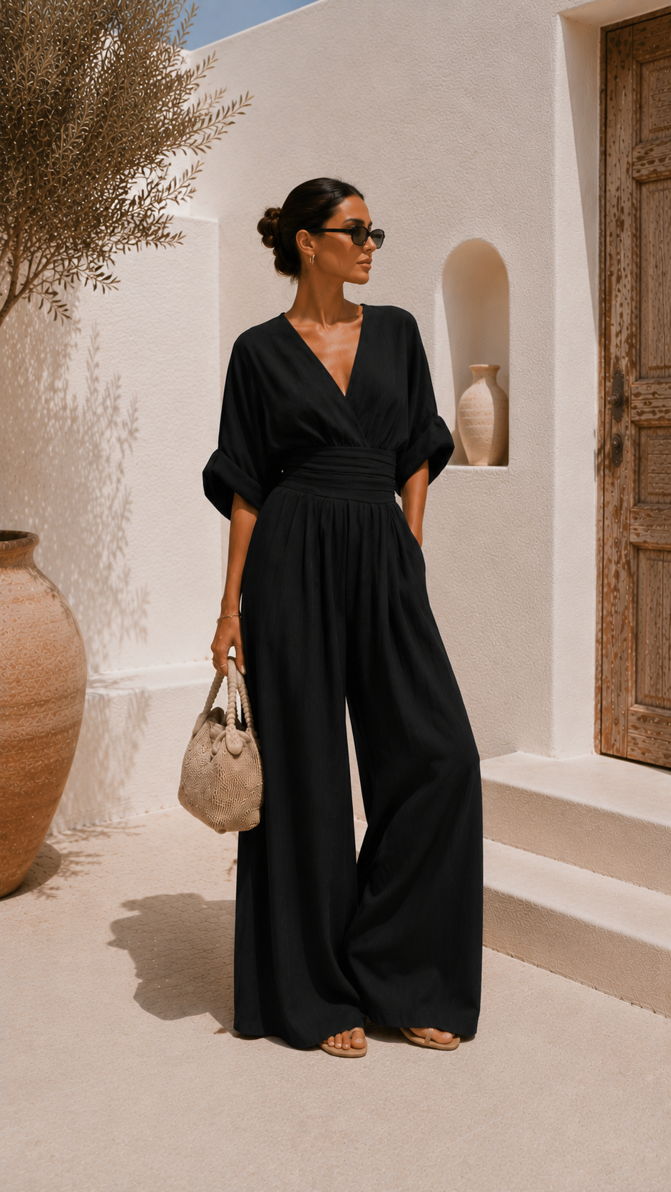 Mono Chiffon con Escote en V