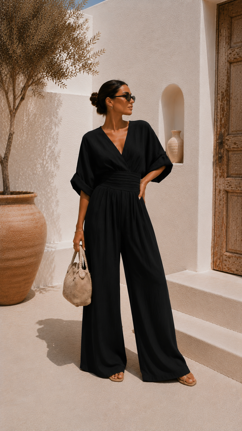 Mono Chiffon con Escote en V