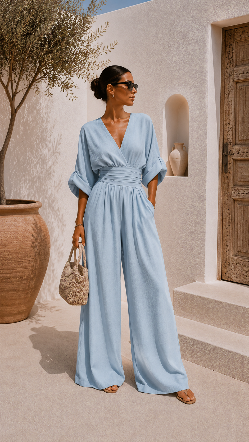 Mono Chiffon con Escote en V