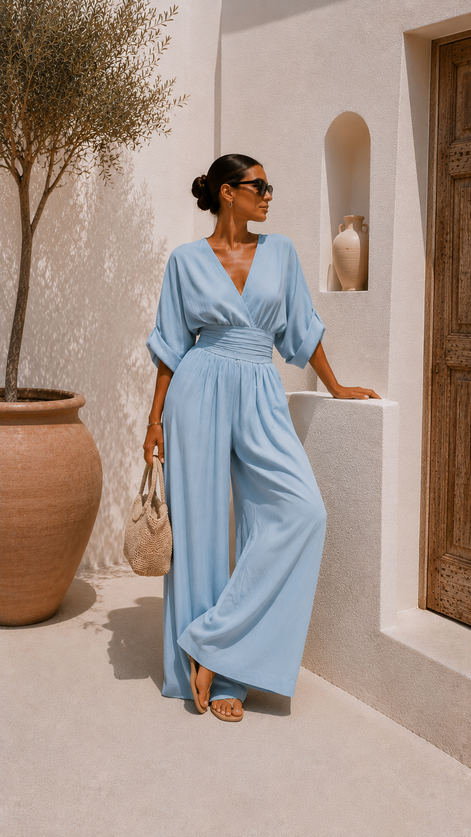Mono Chiffon con Escote en V