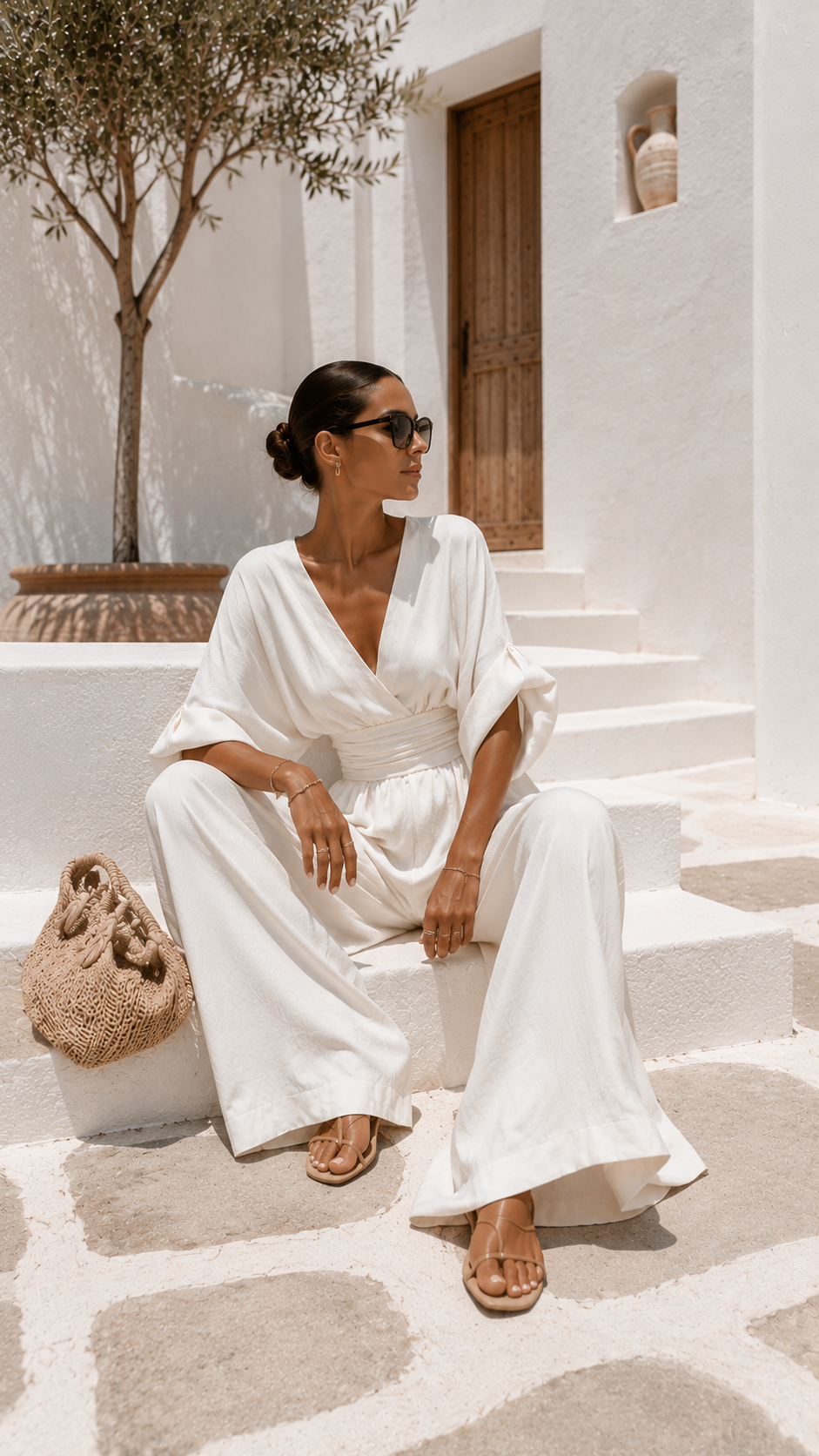Mono Chiffon con Escote en V