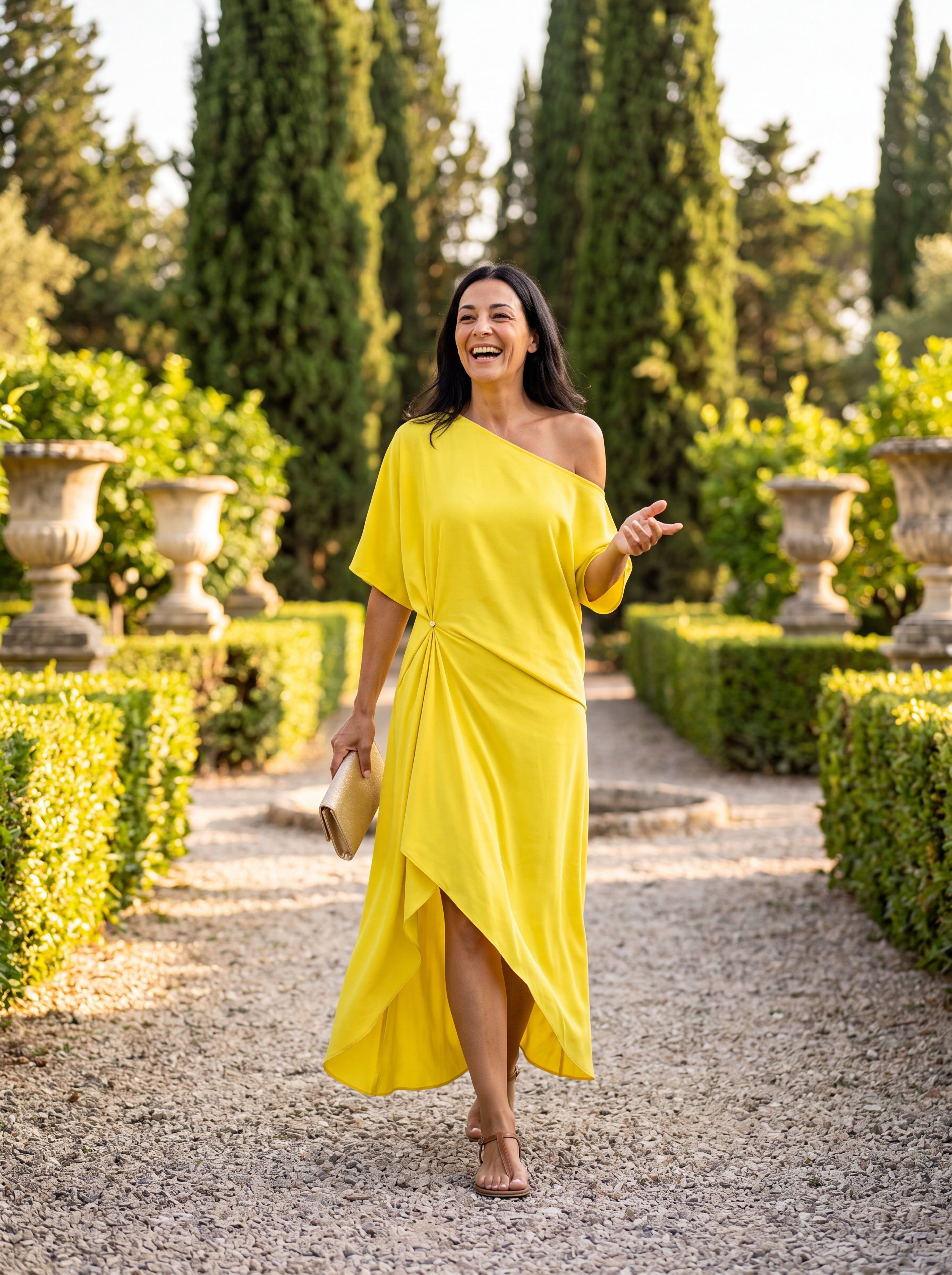 Vestido elegante asimétrico