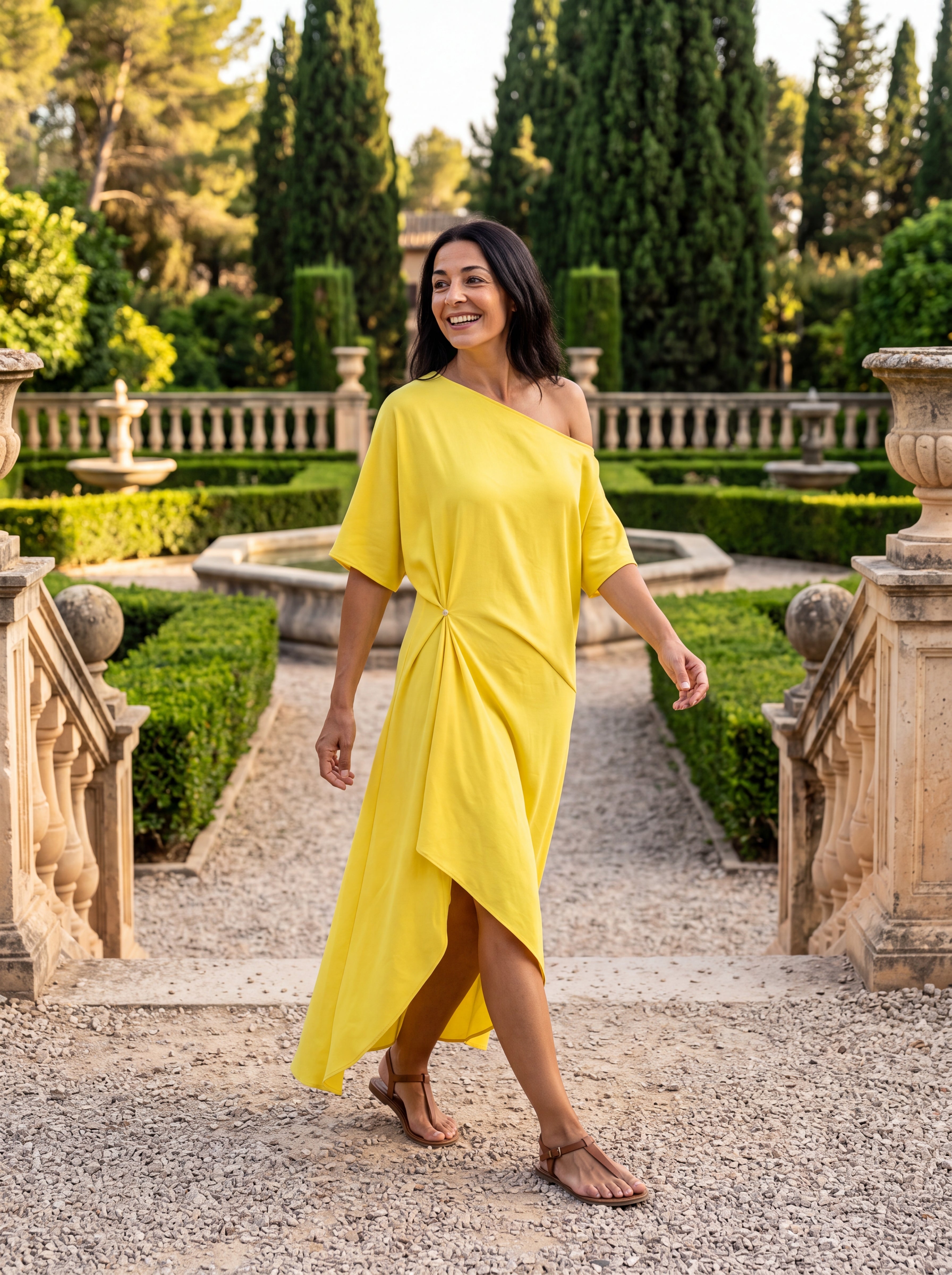Vestido elegante asimétrico