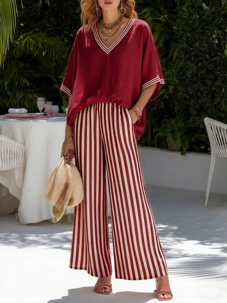PILAR | Conjunto de lino a rayas